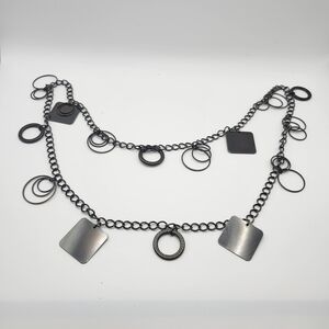 Source Unknown Black Geometric Necklace